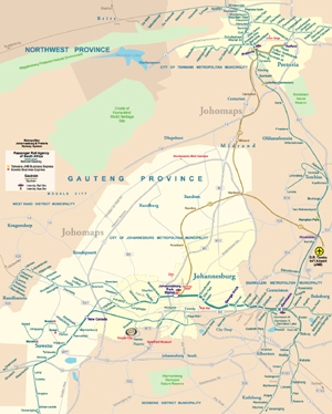 Metro Map of Johannesburg