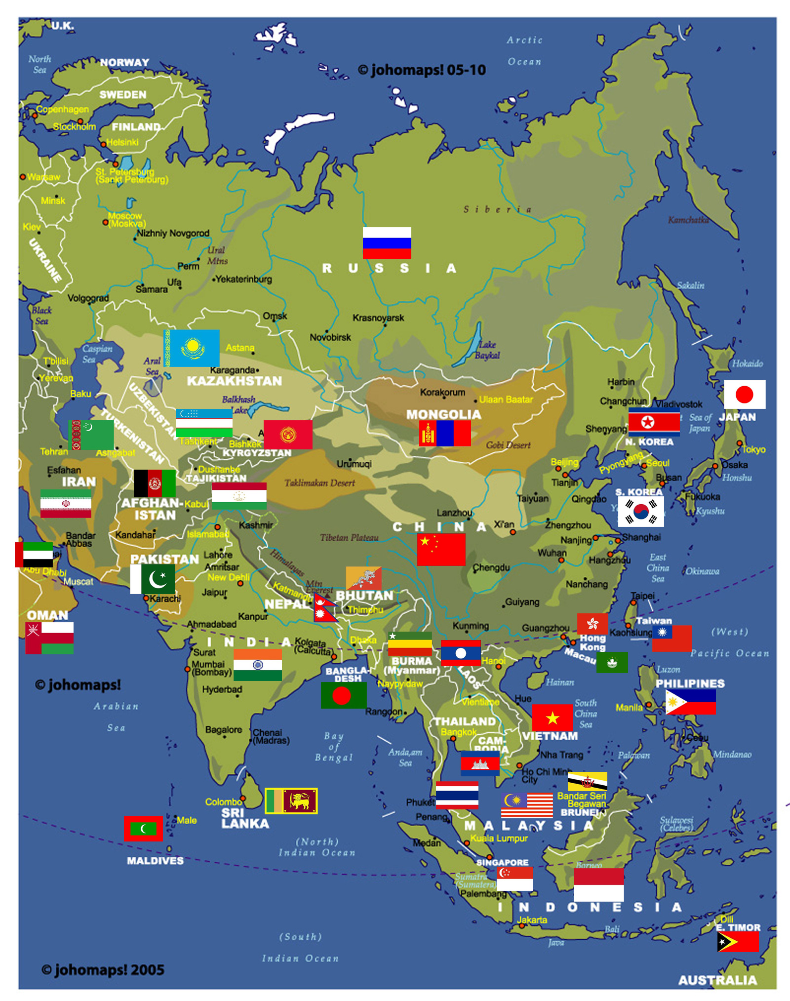 Map Of Asia 85