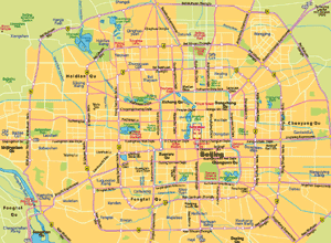 北京交通地图 Map of Beijing