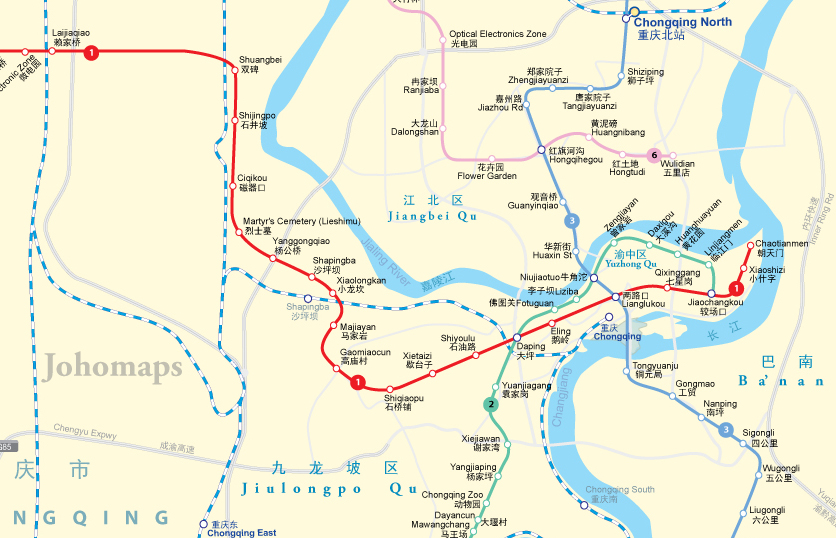 Metro Map of Chongqing
