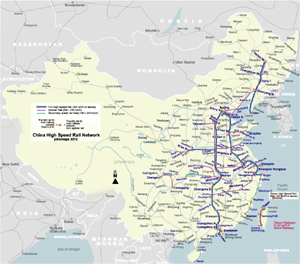 High Speed Rail Map of China