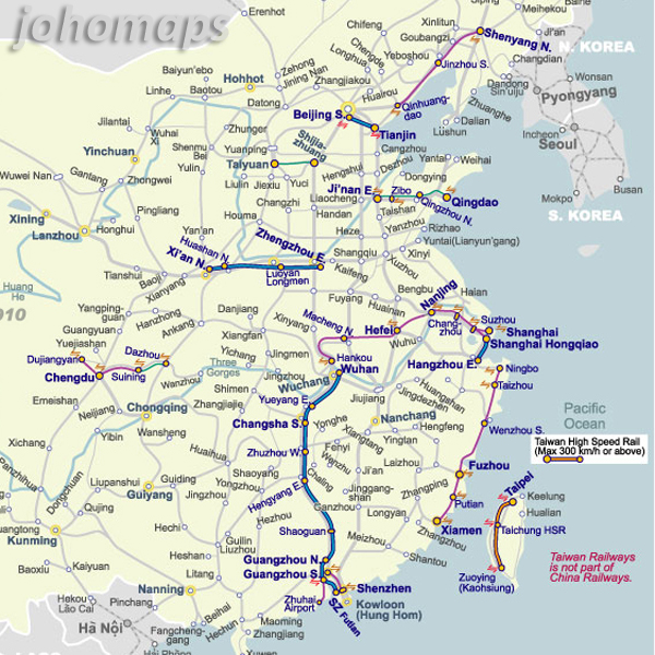 China Rail Map Wallpaper