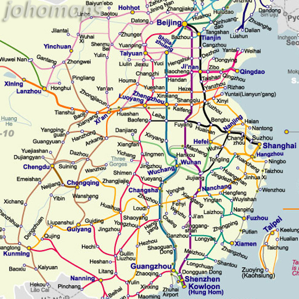 China Rail Map Wallpaper