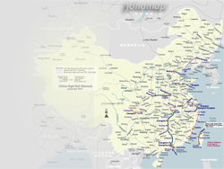 China Rail Map Wallpaper