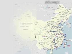 China Rail Map Wallpaper
