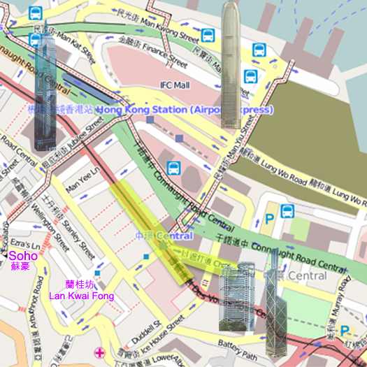 Map Of Central Hong Kong Johomaps