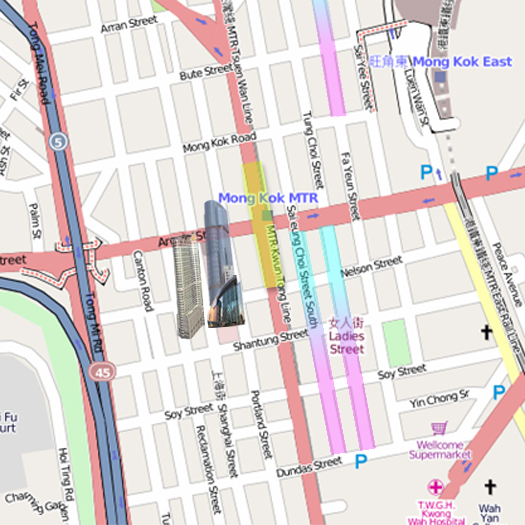 Map of Mong Kok