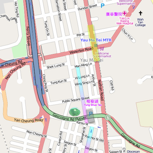 Map of Yau Ma Tei