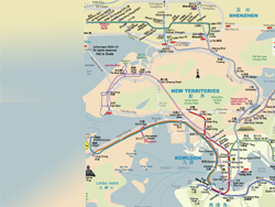 Hong Kong Metro Map Wallpaper