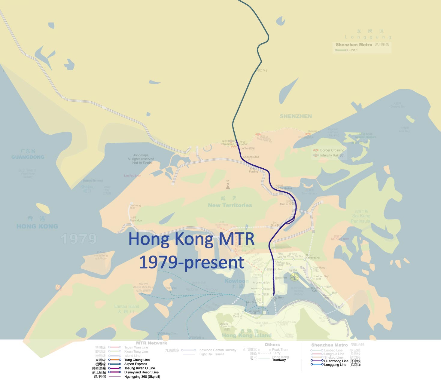 上海地铁图 Hong Kong & Shenzhen Metro Map