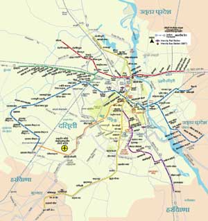 Metro Map of Delhi