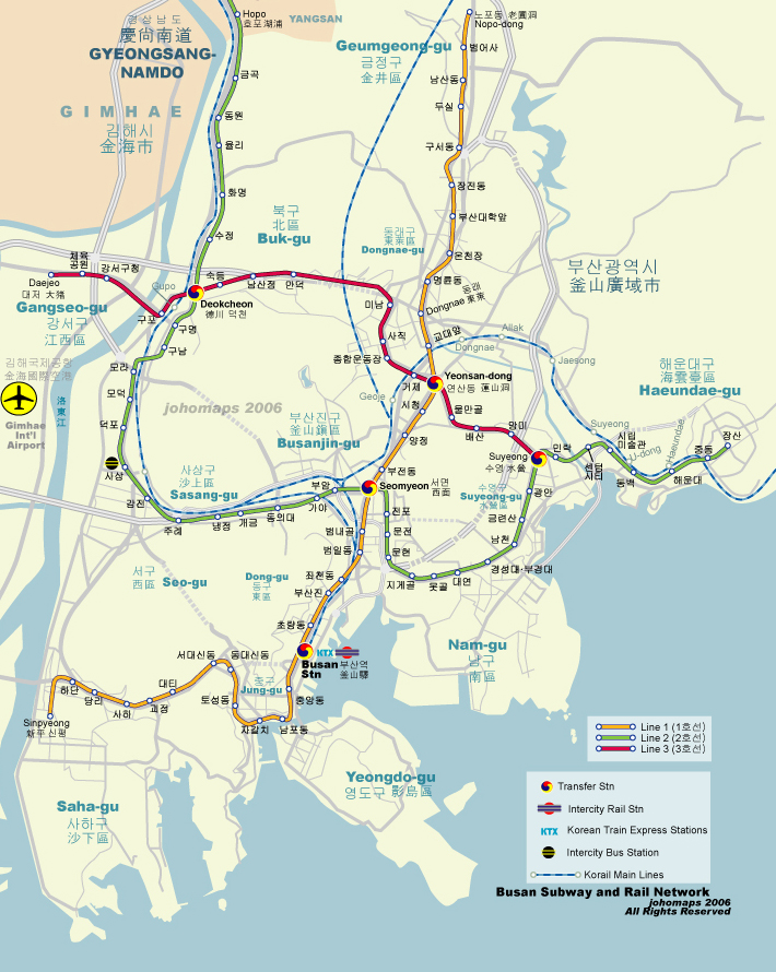 Subway Map of Busan