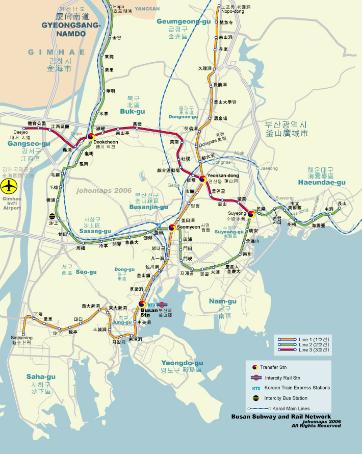 Subway Map of Busan