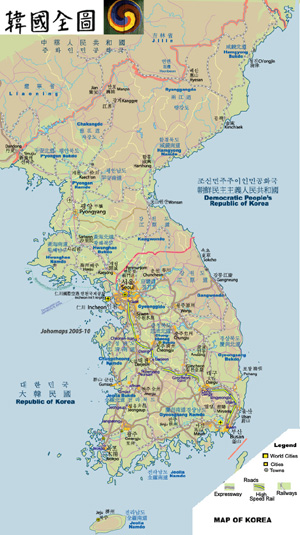 Map of Korea