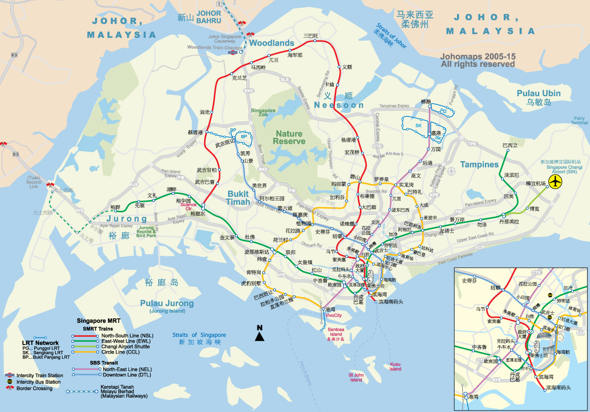 新加坡地铁图 Singapore Metro Map