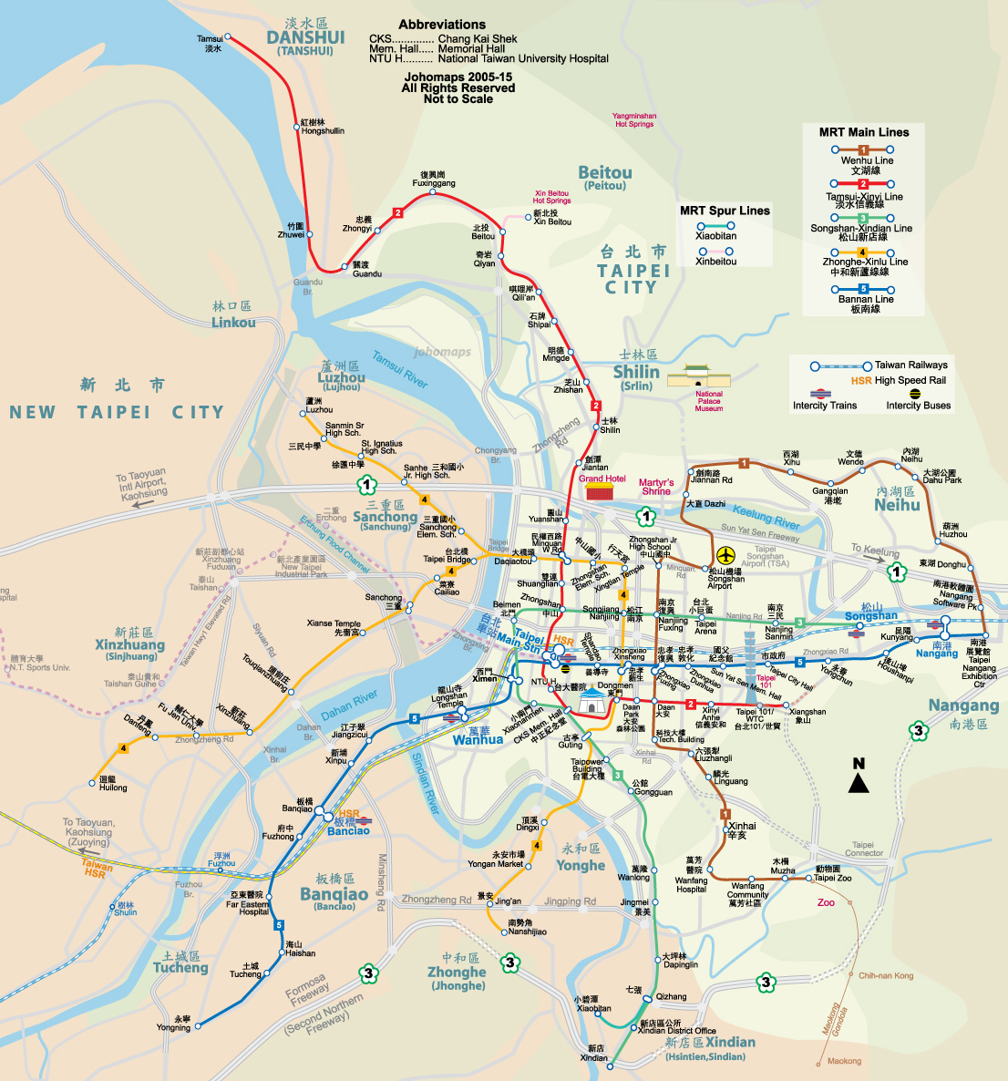 Metro Map of Taipei 台北捷運地圖