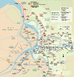 Transportation Map of Taipei