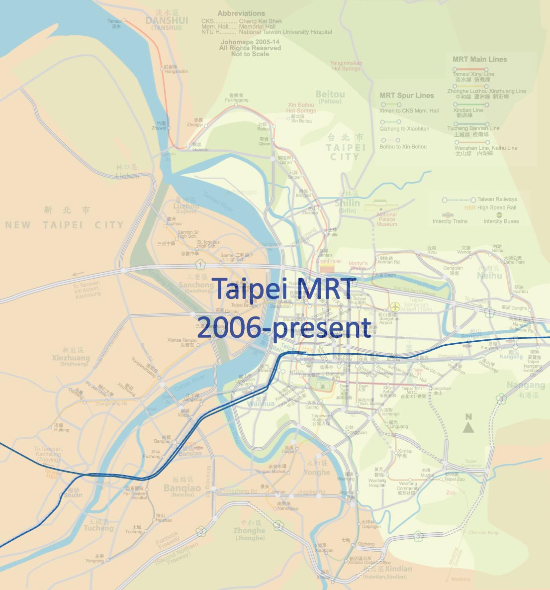 上海地铁图 Hong Kong & Shenzhen Metro Map