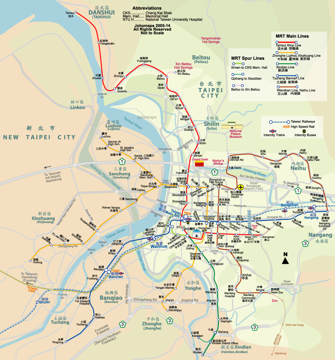 上海地铁图 Hong Kong & Shenzhen Metro Map