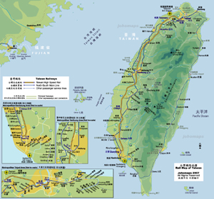 Taiwan Rail Map 台灣鐵路地圖