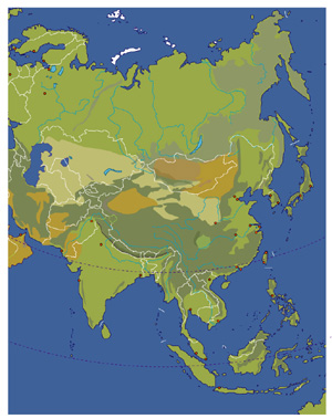 Blank Map of Asia