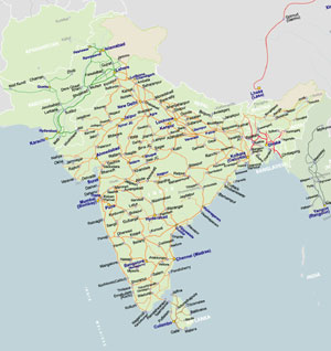 Rail Map of South Asia