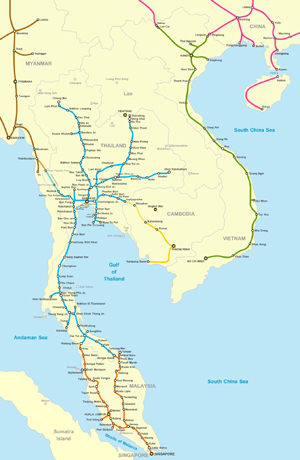 Rail Map of Southeast Asia