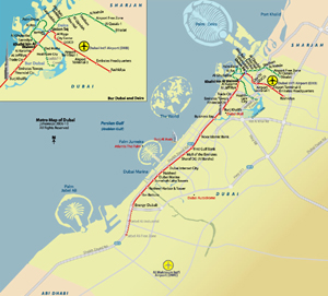 Metro Map of Dubai