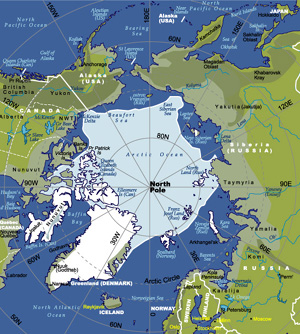 Physical Map of the Arctic