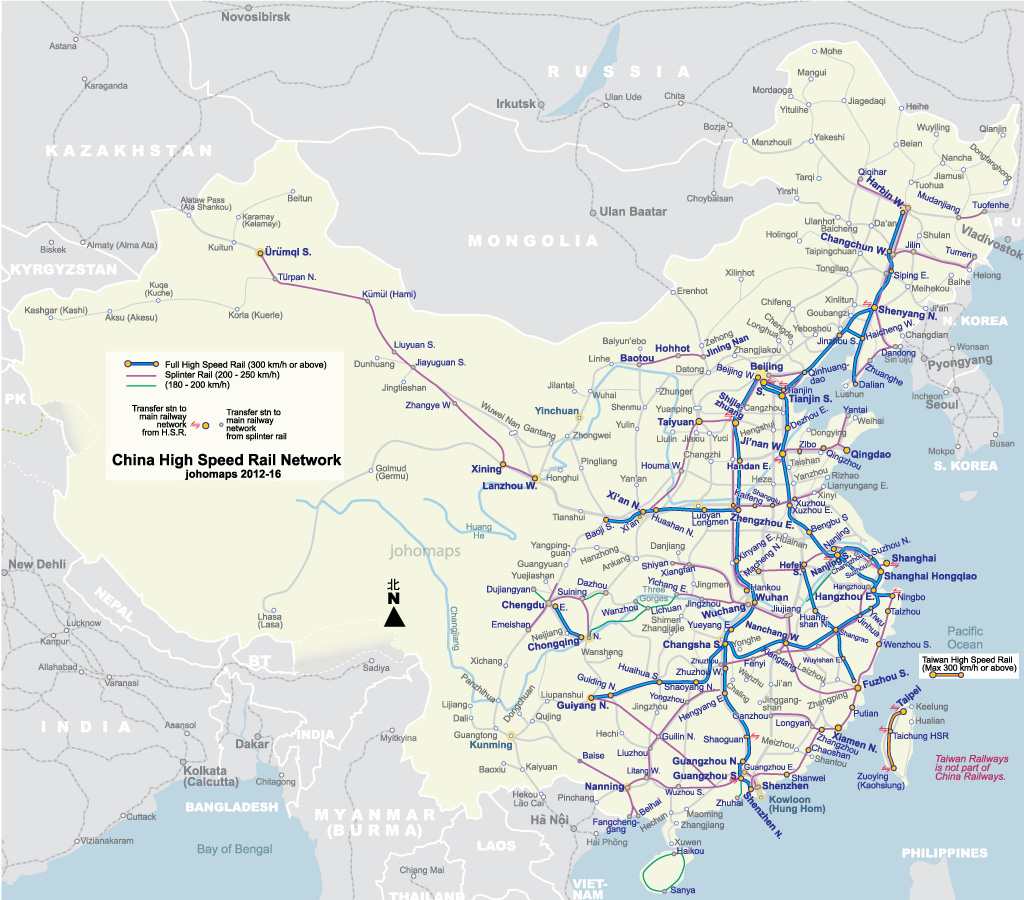 Rail Map of China