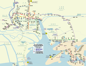 Pearl River Delta Rail Map