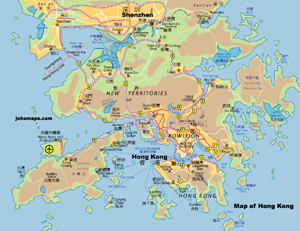 香港地圖 City Map of Hong Kong