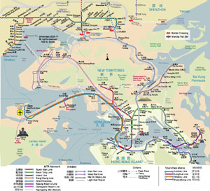 香港交通地圖