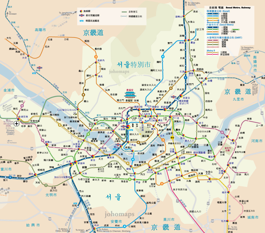首爾(漢城)地鐵圖