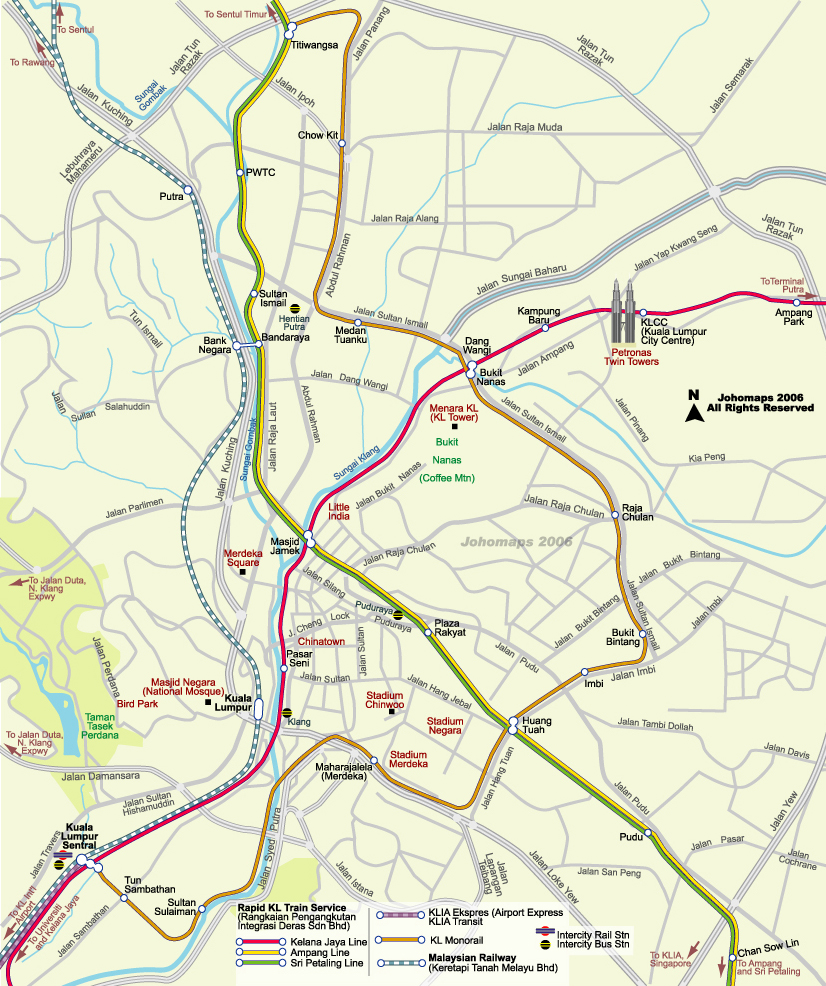 吉隆坡鐵路系統圖
