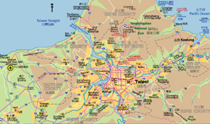 台北交通地圖 City Map of Taipei