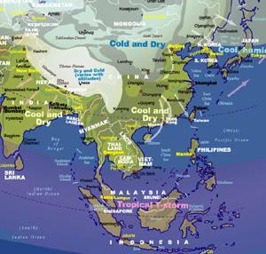 亞洲天氣地圖