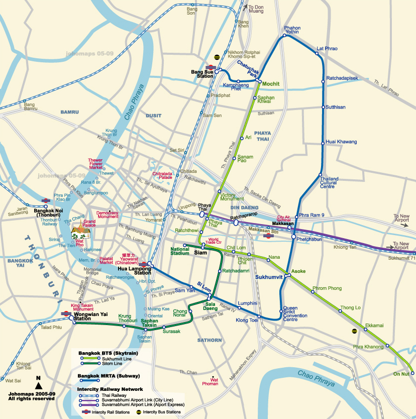 曼谷鐵路地圖
