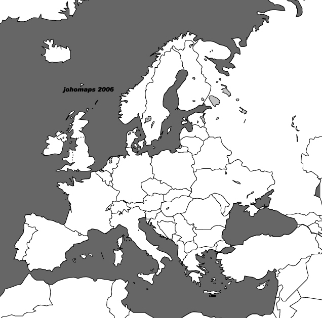 歐洲無字地圖