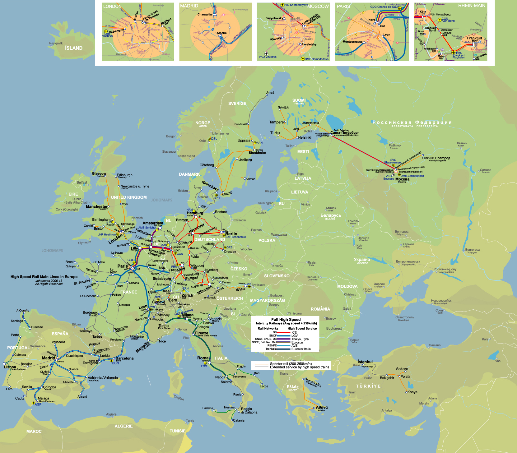 歐洲高鐵圖