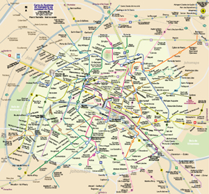 Carte du Metro de Paris / 巴黎地鐵地圖
