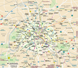 Carte du Metro de Paris / Metro Map of Paris