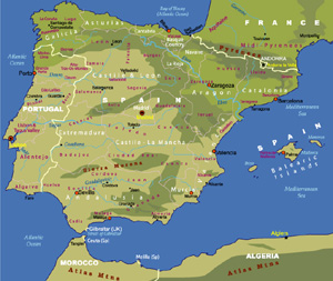 伊比利亞地圖 / Map of Iberia / Mapa de Iberia