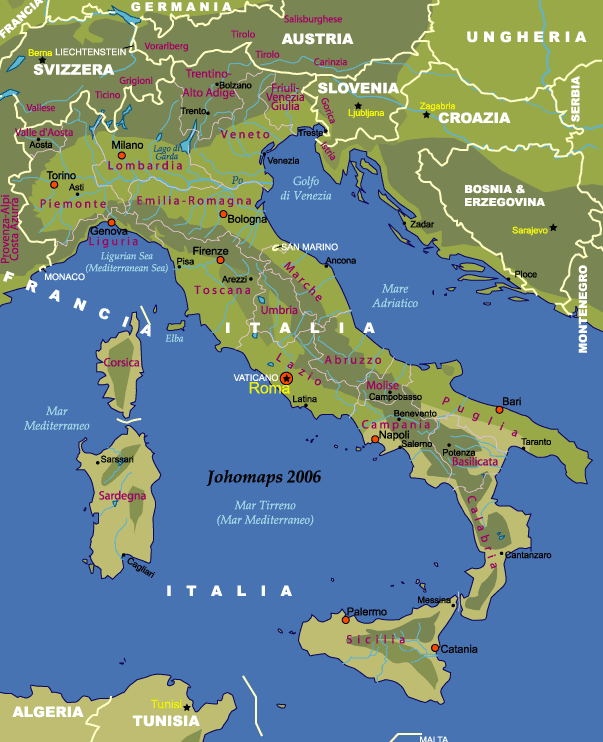 義大利地圖 / Mappa d'Italia