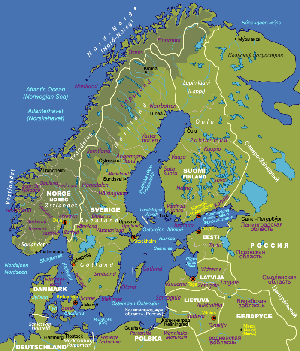 北歐與波羅的海國家地圖