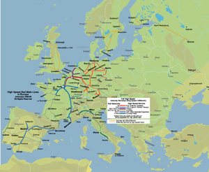 歐洲高鐵地圖