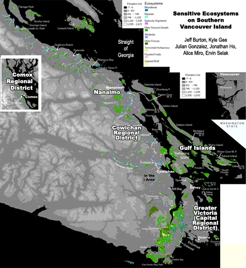 卓號地圖 - 南溫哥華島敏感生態系統地圖