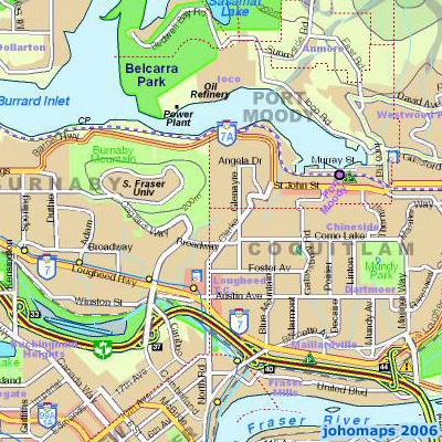 Map of Vancouver