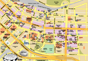 溫哥華華埠及煤氣鎮地圖