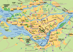 蒙特利爾道路地圖 / Plan de Montréal / City Map of Montreal